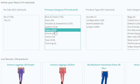 Advanced product suggestions